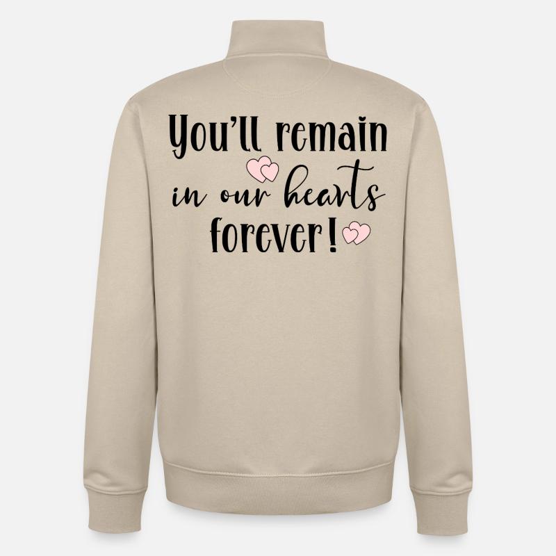 Au départ de l’équipe d’adieu - Sweat zippé unisexe en coton bio Stanley/Stella - beige crème