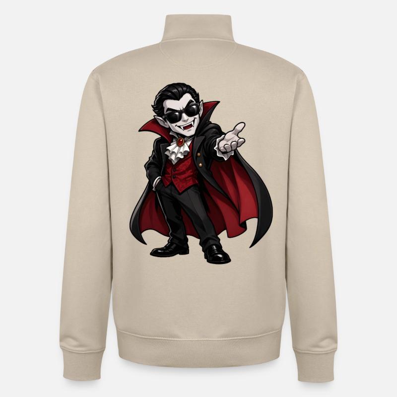 Vampire - Unisex Organic Zip Sweatshirt by Stanley/Stella - desert dust