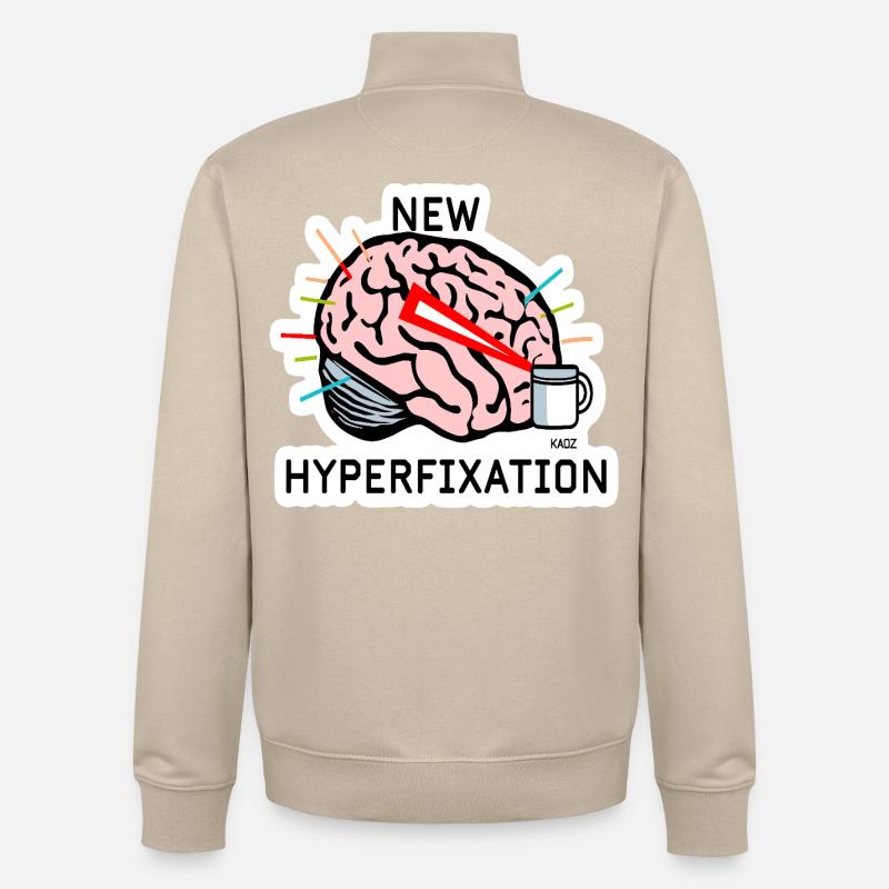 Hyperfix-Gehirnlaser - Unisex Organic Zip Sweatshirt von Stanley/Stella - Cremebeige