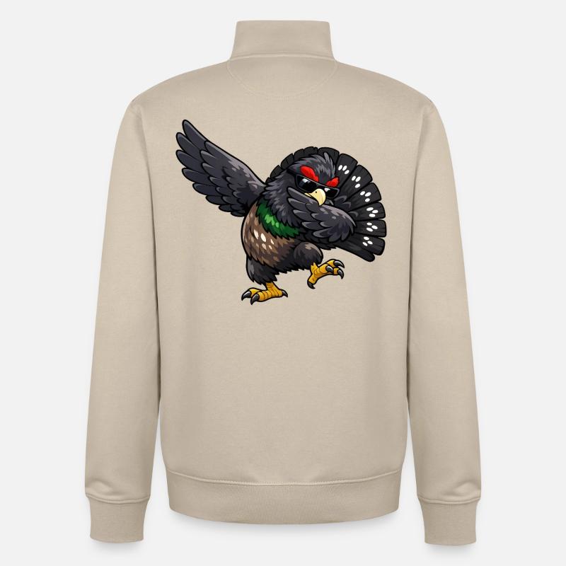 Dabbing Auerhahn - Unisex Organic Zip Sweatshirt von Stanley/Stella - Cremebeige