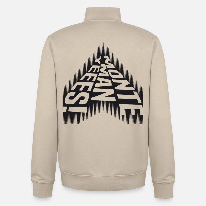 Monte Man Yeees - Cooler Spruch - Unisex Organic Zip Sweatshirt von Stanley/Stella - Cremebeige