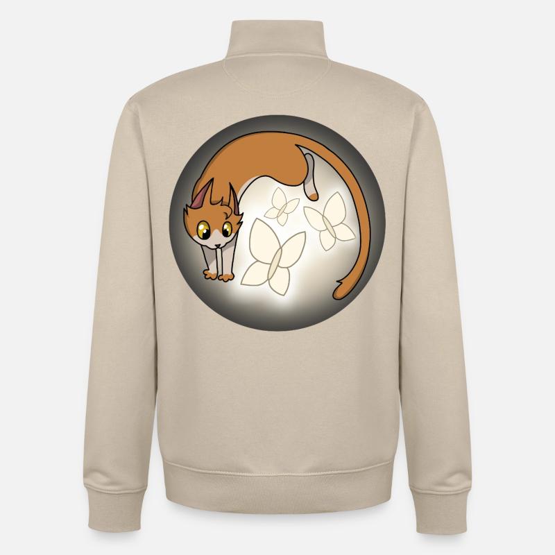 Schnurrhaare des Lichts - Unisex Organic Zip Sweatshirt von Stanley/Stella - Cremebeige