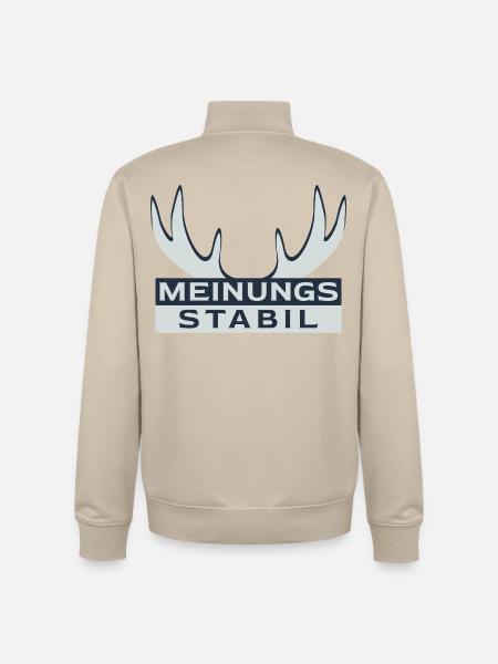meinungsstabil Dickkopf Sturschädel Sturkopf - Unisex Organic Zip Sweatshirt von Stanley/Stella - Cremebeige