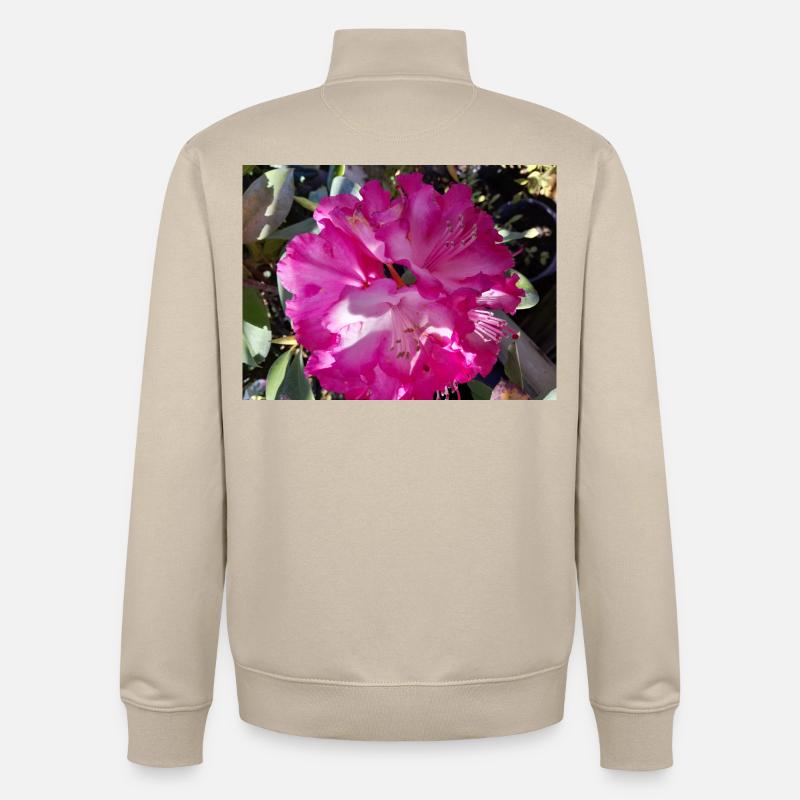 Fuchsia-Azalee in voller Blüte - Unisex Organic Zip Sweatshirt von Stanley/Stella - Cremebeige