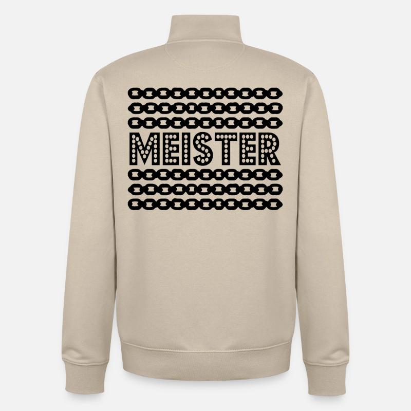 Master Degree Master Chaînes - Sweat zippé unisexe en coton bio Stanley/Stella - beige crème