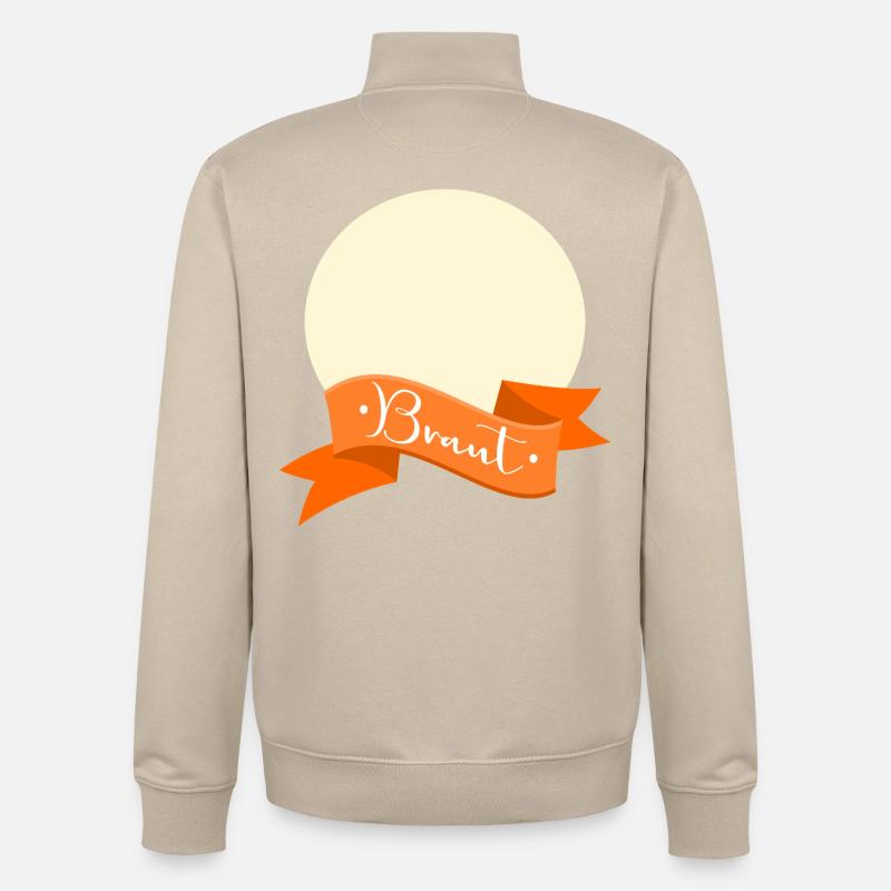 Braut Schleife - Unisex Organic Zip Sweatshirt von Stanley/Stella - Cremebeige