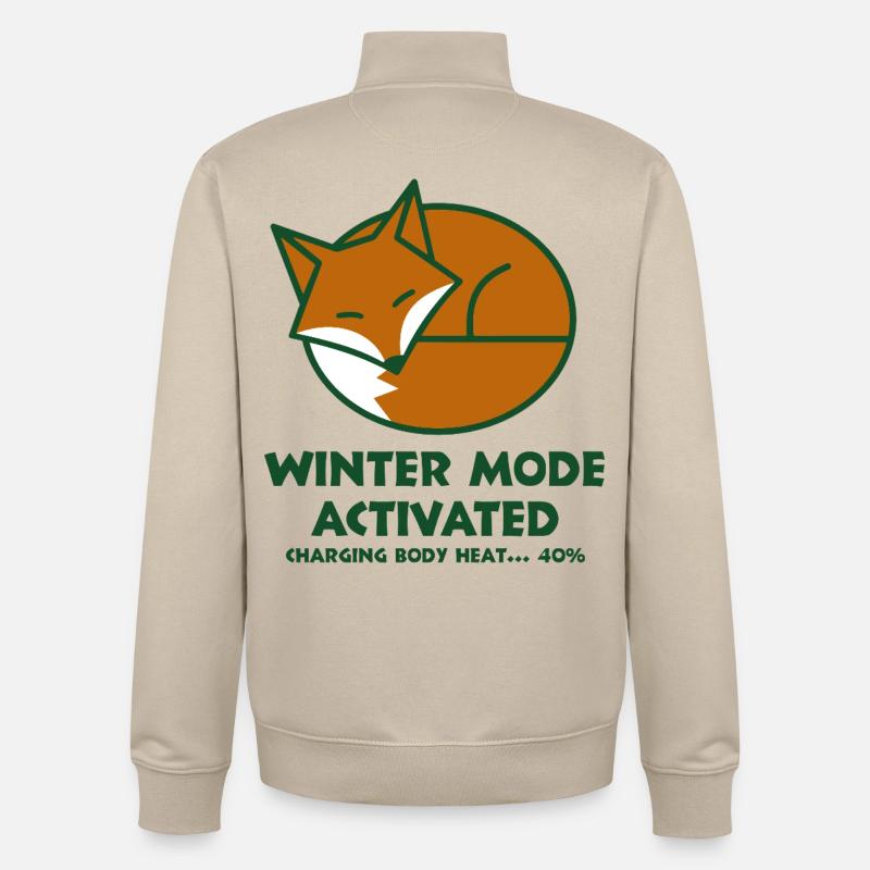 Winter Fox Activated - Unisex Organic Zip Sweatshirt by Stanley/Stella - desert dust