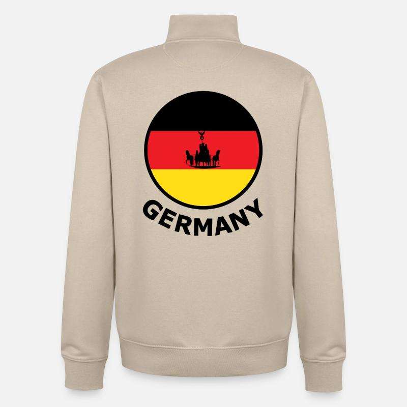 Imperial Germany Wagon Flag Semicircle - Unisex Organic Zip Sweatshirt by Stanley/Stella - desert dust