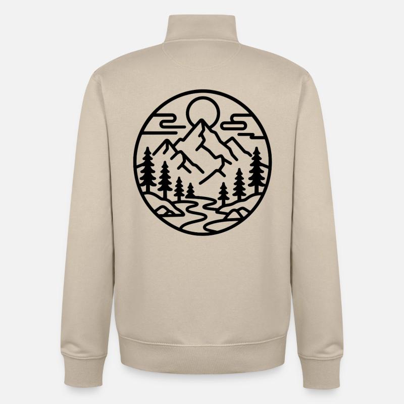 Bergwald Emblem - Unisex Organic Zip Sweatshirt von Stanley/Stella - Cremebeige