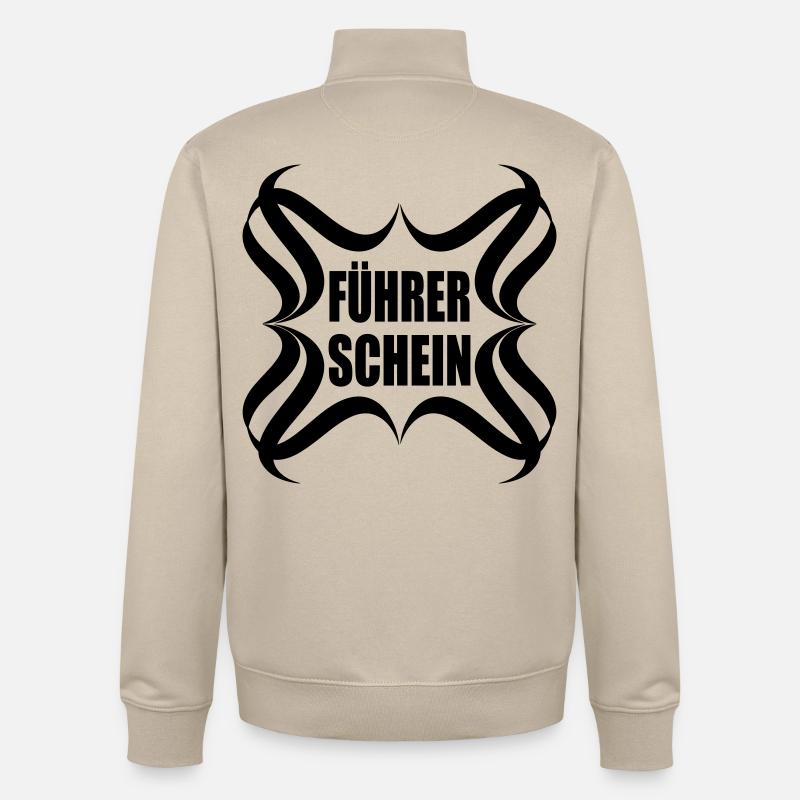 Félicitations, permis de conduire réussi - Sweat zippé unisexe en coton bio Stanley/Stella - beige crème