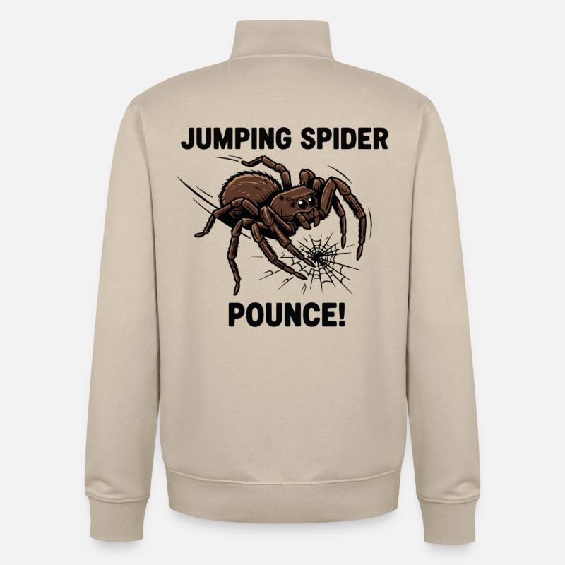 Araignée Sauteuse Pounce Jumping Spider - Unisex Organic Zip Sweatshirt by Stanley/Stella - desert dust