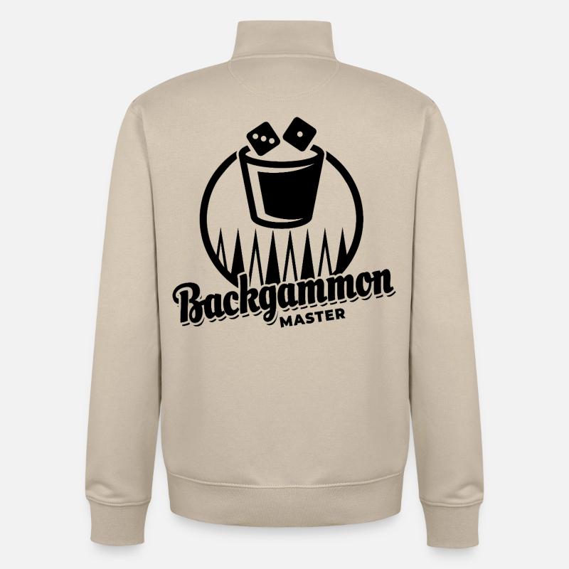 Backgammon Master | Brettspiel | Geschenk - Unisex Organic Zip Sweatshirt von Stanley/Stella - Cremebeige