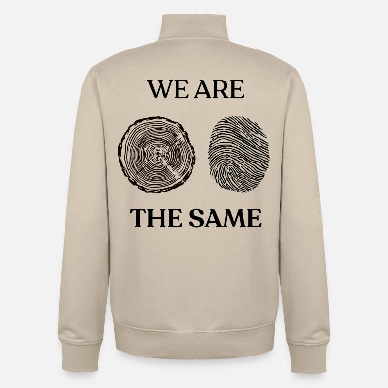 We Are The Same - Unisex Organic Zip Sweatshirt by Stanley/Stella - desert dust