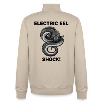 Anguille Électrique Shock Eel - Sweat zippé unisexe en coton bio Stanley/Stella - beige crème - Dos - AI Model Male 185 dark (185cm)