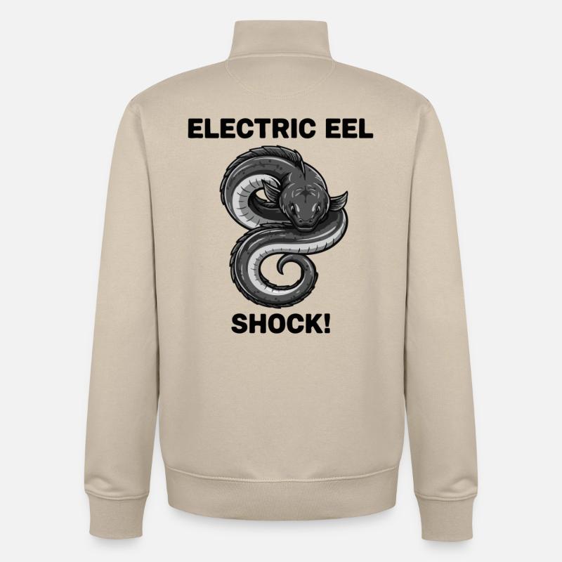 Elektrischer Aal-Schock-Aal - Unisex Organic Zip Sweatshirt von Stanley/Stella - Cremebeige