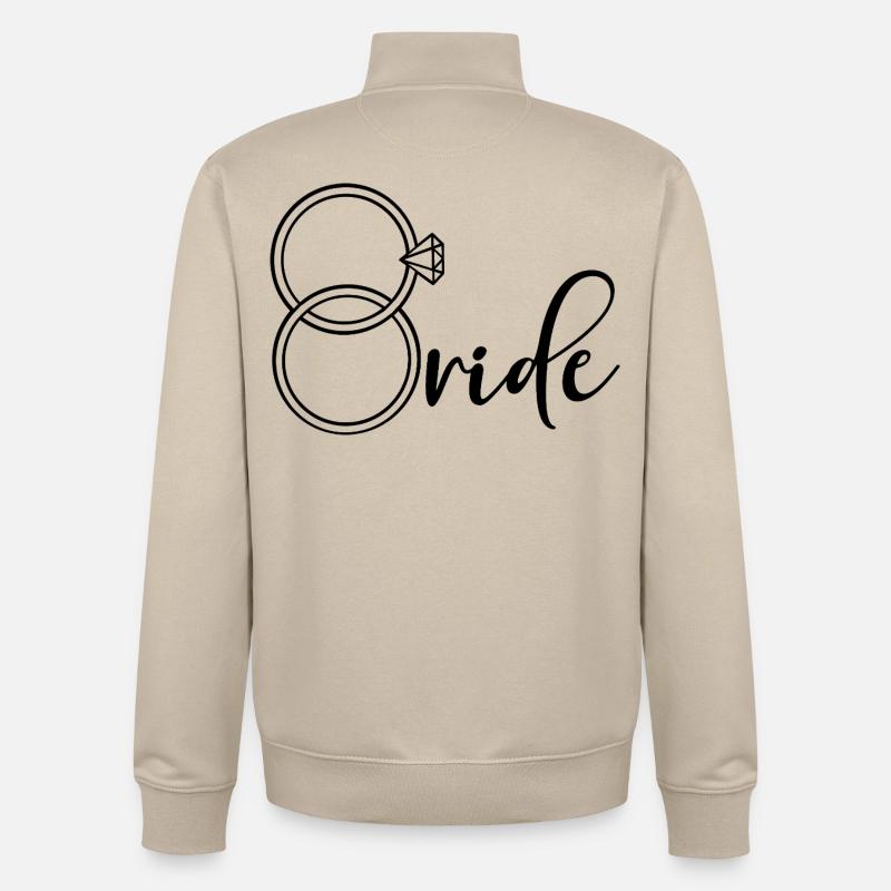 Bague de fiançailles mariée - Sweat zippé unisexe en coton bio Stanley/Stella - beige crème