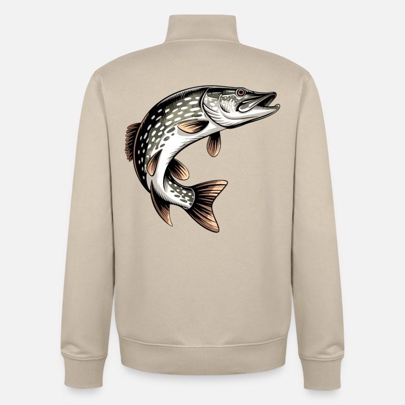 Hecht Design - Unisex Organic Zip Sweatshirt by Stanley/Stella - desert dust