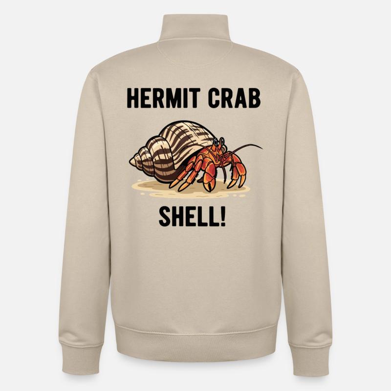 Bernard-l'ermite Shell Hermit Crab - Unisex Organic Zip Sweatshirt by Stanley/Stella - desert dust