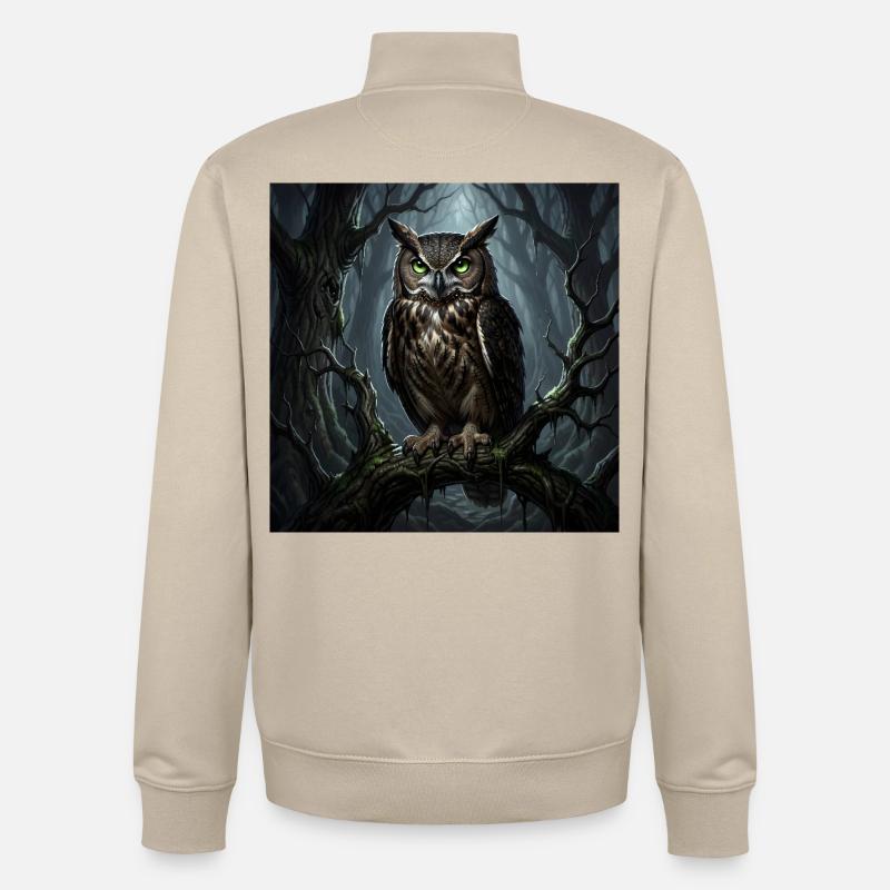 Uhu wächter des Waldes - Unisex Organic Zip Sweatshirt von Stanley/Stella - Cremebeige