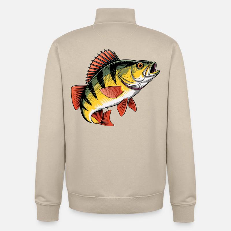 Jumping Perch - Unisex Organic Zip Sweatshirt by Stanley/Stella - desert dust