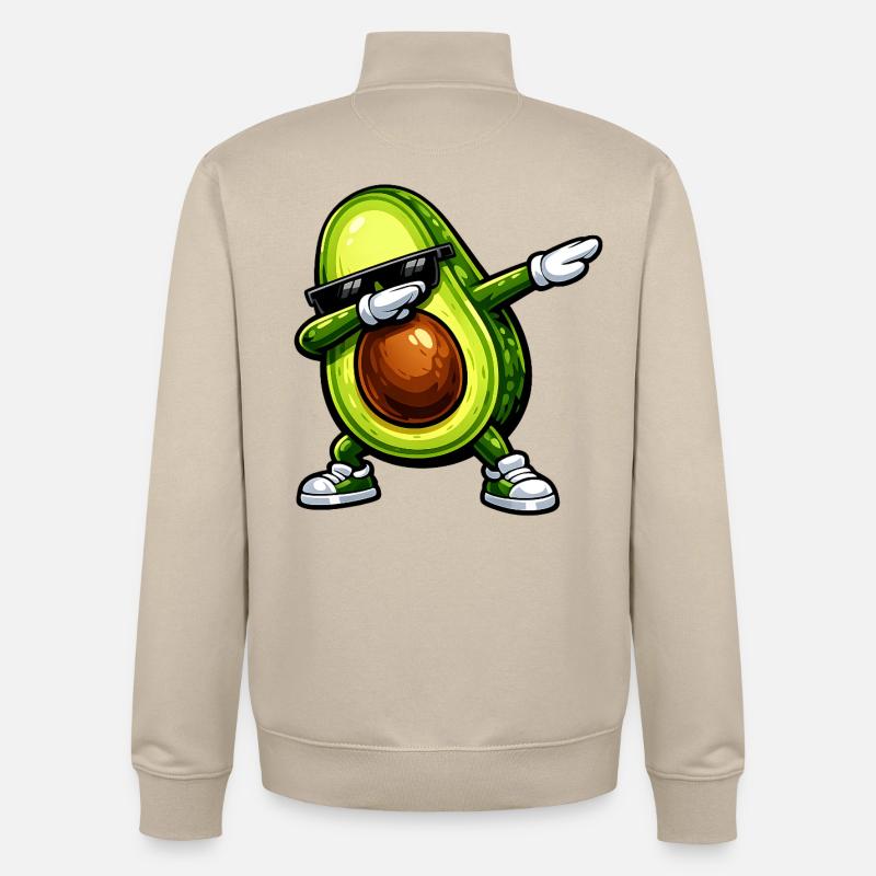 Dabbing Avocado - Unisex Organic Zip Sweatshirt von Stanley/Stella - Cremebeige