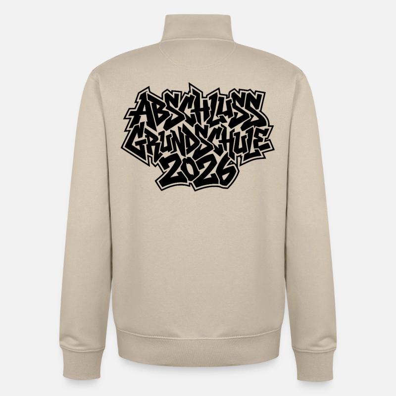 Abschluss Grundschule 2026 Graffiti - Unisex Organic Zip Sweatshirt von Stanley/Stella - Cremebeige