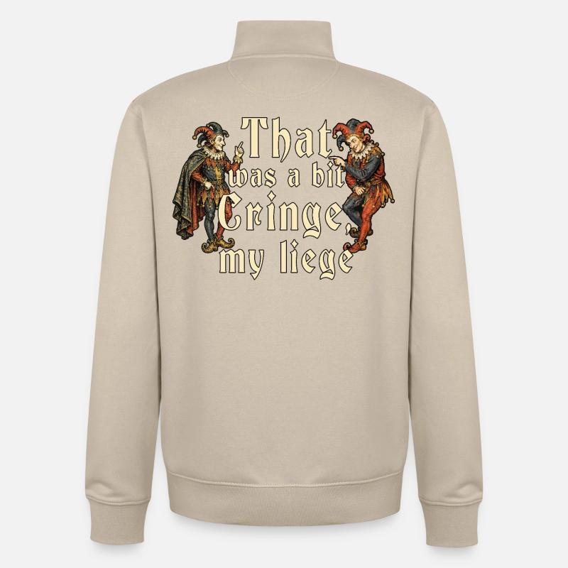 Ren Faire Medieval - Sweat zippé unisexe en coton bio Stanley/Stella - beige crème