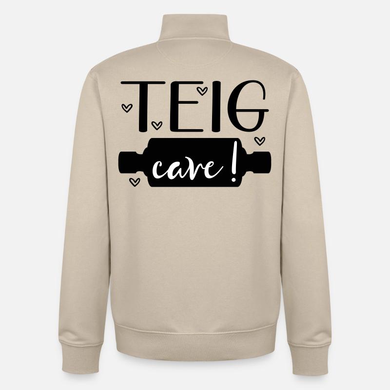Sayings Baking Dough Roll - Unisex Organic Zip Sweatshirt by Stanley/Stella - desert dust