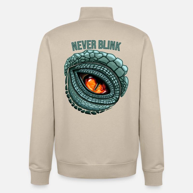 Primal Predator Eye - NEVER BLINK - Unisex Organic Zip Sweatshirt by Stanley/Stella - desert dust