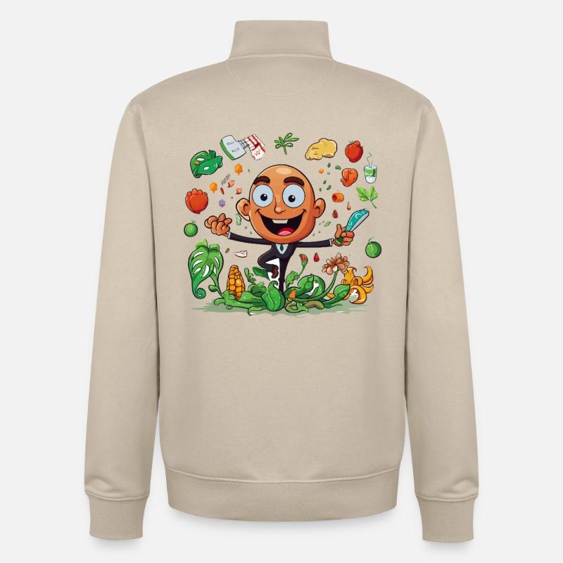 Kitchen Hero Vegetable Magic - Unisex Organic Zip Sweatshirt by Stanley/Stella - desert dust