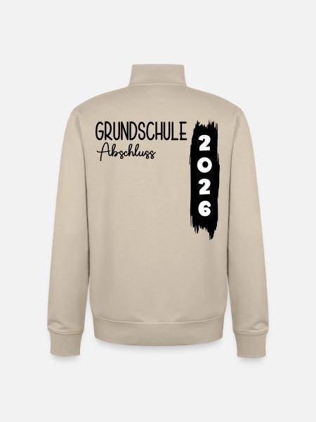 Grundschule Abschluss 2026 - Unisex Organic Zip Sweatshirt von Stanley/Stella - Cremebeige