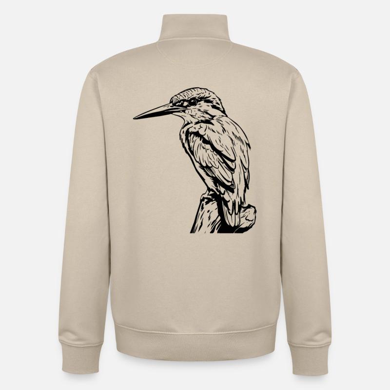 Specht / Eisvogel - Unisex Organic Zip Sweatshirt von Stanley/Stella - Cremebeige