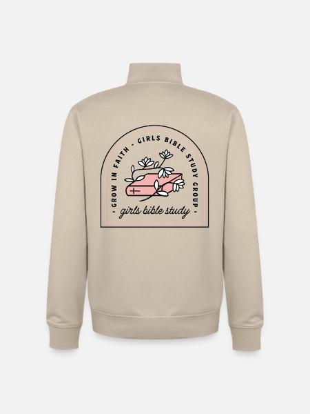 Mädchenbibelstunde - Unisex Organic Zip Sweatshirt von Stanley/Stella - Cremebeige