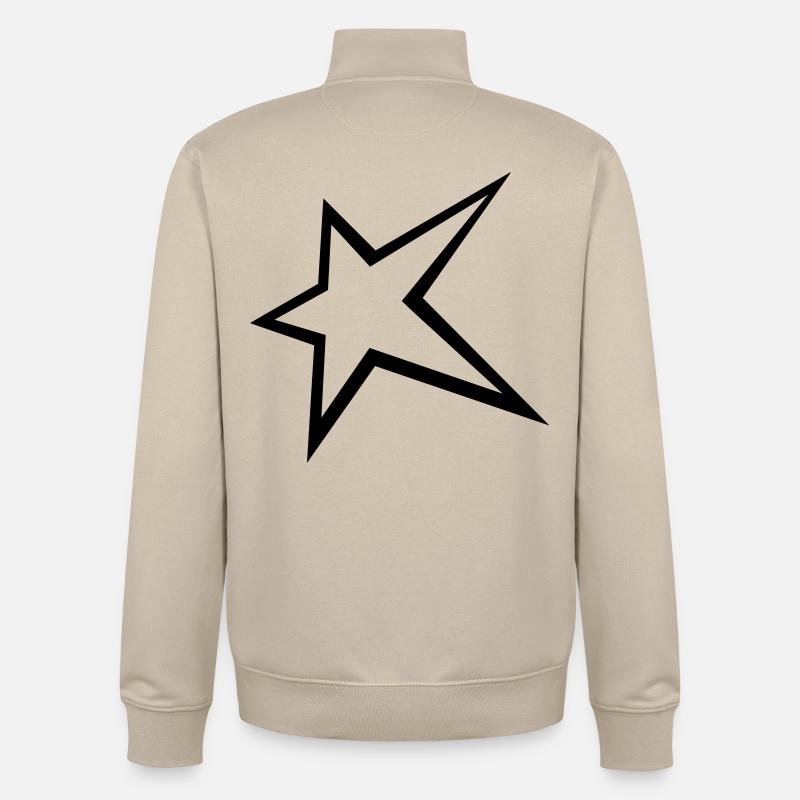 Star - Sweat zippé unisexe en coton bio Stanley/Stella - beige crème