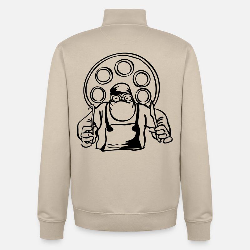 Chirurgien - Sweat zippé unisexe en coton bio Stanley/Stella - beige crème