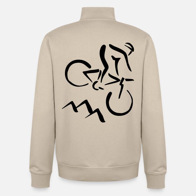 Biker - Sweat zippé unisexe en coton bio Stanley/Stella - beige crème