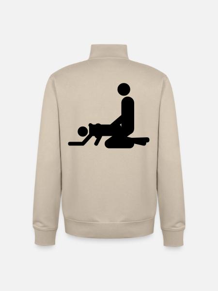 von hinten - Unisex Organic Zip Sweatshirt by Stanley/Stella - desert dust
