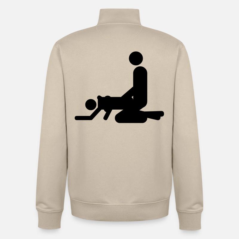 de l'arrière - Sweat zippé unisexe en coton bio Stanley/Stella - beige crème