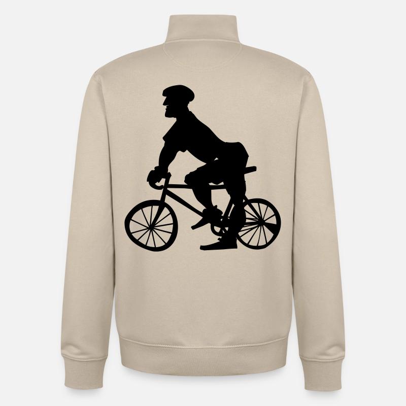 Police de bicyclette - Sweat zippé unisexe en coton bio Stanley/Stella - beige crème