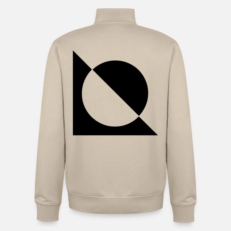 Noir et blanc - Sweat zippé unisexe en coton bio Stanley/Stella - beige crème