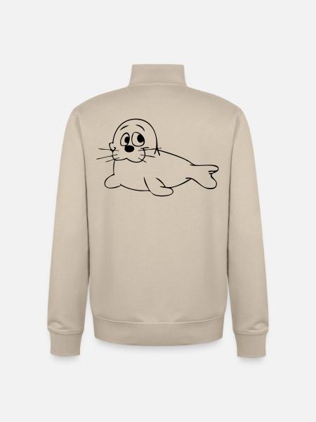 Seal - Unisex Organic Zip Sweatshirt by Stanley/Stella - desert dust