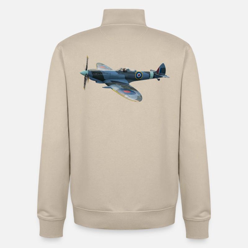 Spitfire - Sweat zippé unisexe en coton bio Stanley/Stella - beige crème