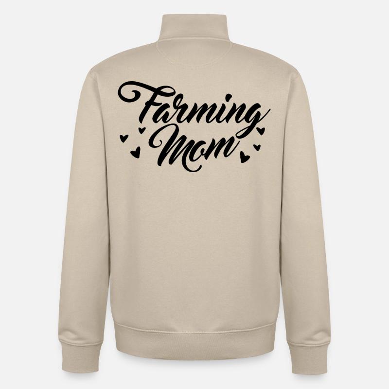 Ferme-mère - Sweat zippé unisexe en coton bio Stanley/Stella - beige crème