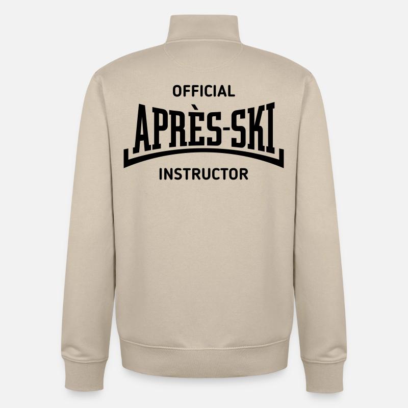 Official Après-Ski Instructor (Konkav / Black) - Unisex Organic Zip Sweatshirt von Stanley/Stella - Cremebeige