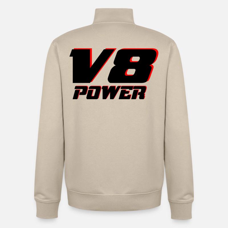 V8 - Sweat zippé unisexe en coton bio Stanley/Stella - beige crème