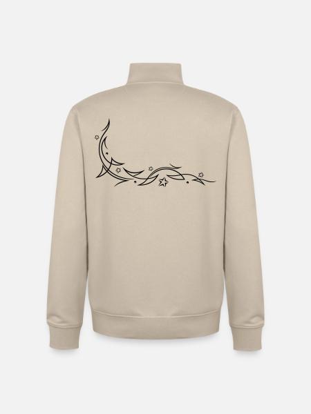 Tribal mit Sternen - Unisex Organic Zip Sweatshirt von Stanley/Stella - Cremebeige