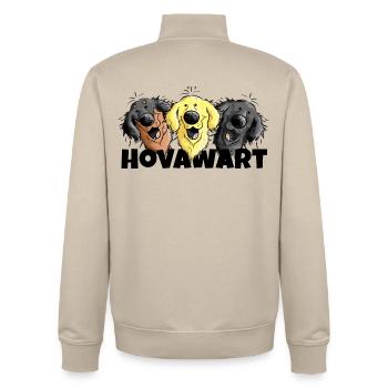 Hovawart Team - Sweat zippé unisexe en coton bio Stanley/Stella - beige crème - Dos - AI Model Male 185 dark (185cm)