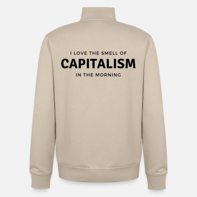 Dividende de l’investisseur en bourse - Sweat zippé unisexe en coton bio Stanley/Stella - beige crème