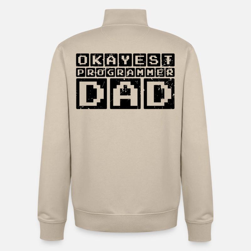 Programmierer Papa - Unisex Organic Zip Sweatshirt von Stanley/Stella - Cremebeige