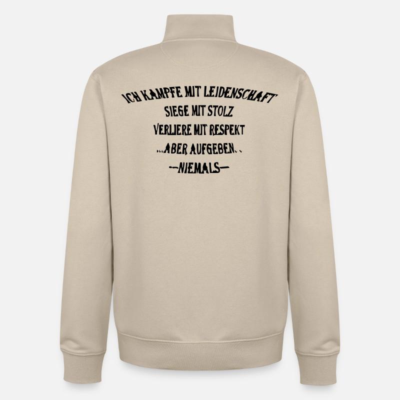 Kämpfe mit stolz - Unisex Organic Zip Sweatshirt von Stanley/Stella - Cremebeige